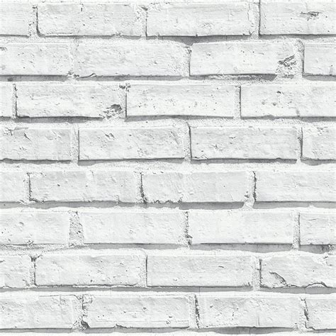 New Arthouse White Brick Wall Textured Pattern Luxury Mural Wallpaper