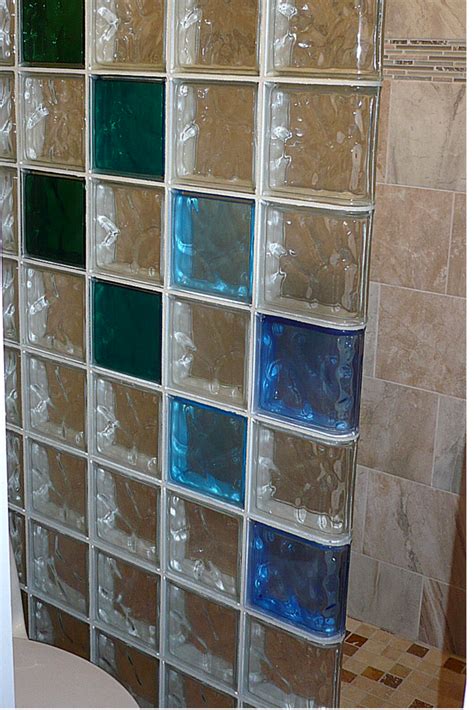 Colored Glass Block Wall Provides A Stylish And Durable Alternative For A Los Alamos New Mexico
