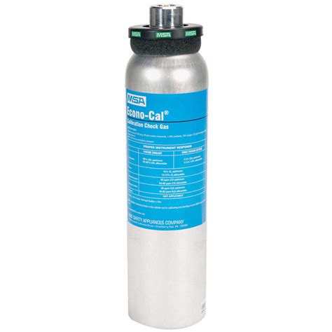 Msa Calibration Gas Cylinder Altair 2x 20 Ppm H2s Industrial Safety