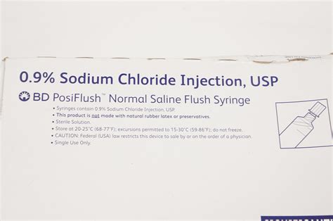 Bd 306547 Posiflush Normal Saline Flush Syringe 10ml Box Of 30n