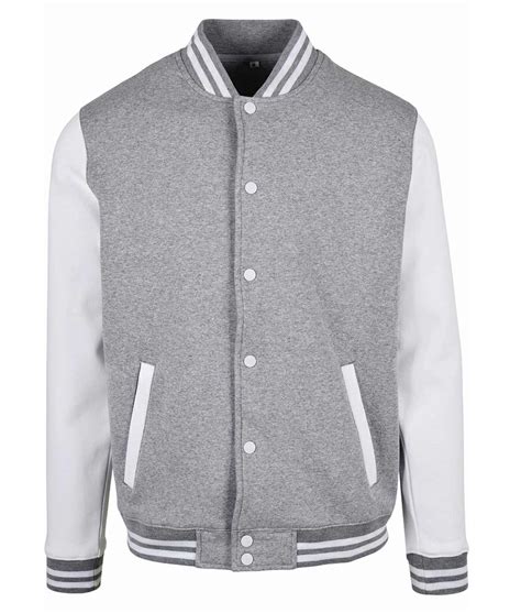 Mens Woolleather Grey Varsity Jacket Jackets Creator