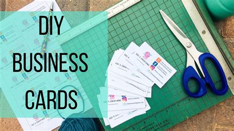 Diy Business Cards How To Make Your Own Business Cards At Home Youtube