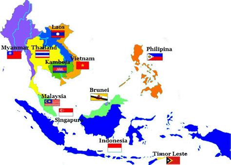 Letak kawasan asia tenggara dapat ditinjau dari 2 sisi, yaitu astronomis dan geografis. Profil Negara Negara Asia Tenggara | Mikirbae