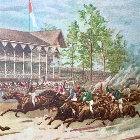 Equestrian Decor Currier And Ives Print Horse Racing Etsy