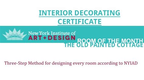 Interior Decorating Certificate From The New York Institute Of Photography