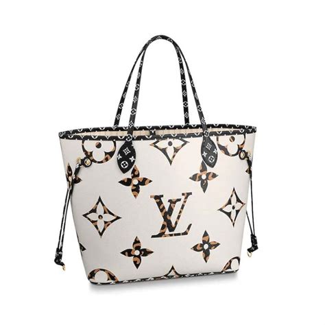 Louis Vuitton Lv Women Neverfull Mm Tote Bag In Monogram Canvas White
