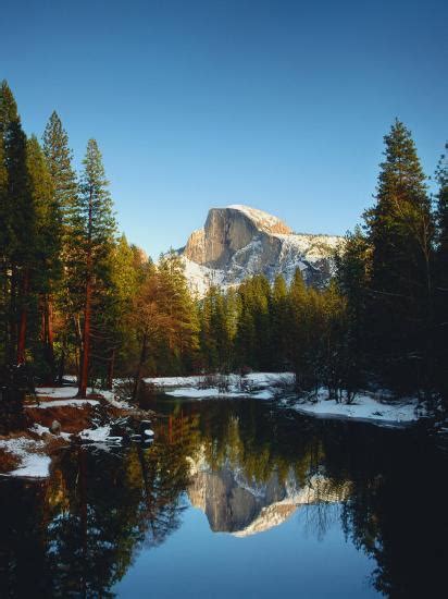 Half Dome Reflected In Merced River Yosemite National Park
