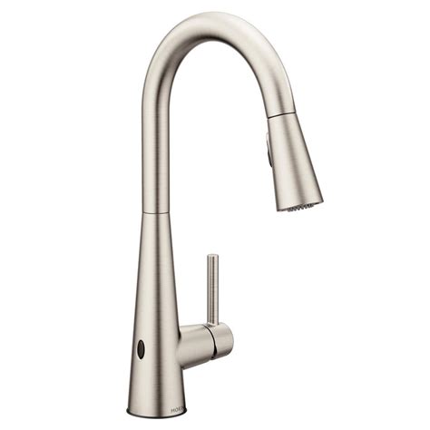 Touchless kitchen faucets with motionsense™ feature touchless activation, allowing you to easily turn water on and off with the wave of a hand. MOEN Sleek Touchless Single-Handle Pull-Down Sprayer ...