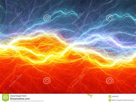 Fire And Ice Abstract Lightning Stock Illustration