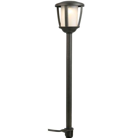 Hampton Bay Low Voltage Black Outdoor Integrated Led Path Light
