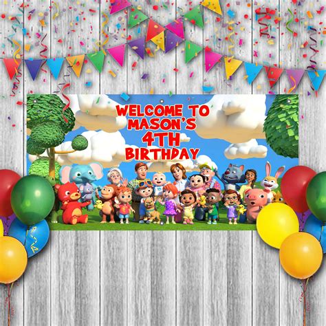 You are straightforwardly required to pick a free printable. Personalize Cocomelon Birthday Banner Weatherproofing ...