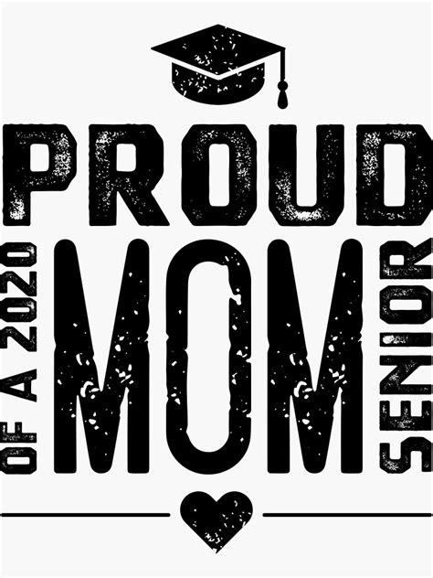 Proud Mom Of A 2020 Senior Sticker By Diogocalheiros Redbubble