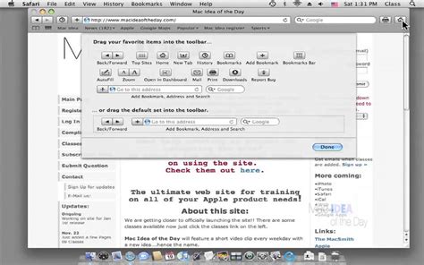 Customize Toolbar In Safari With Mac Os 106 Youtube