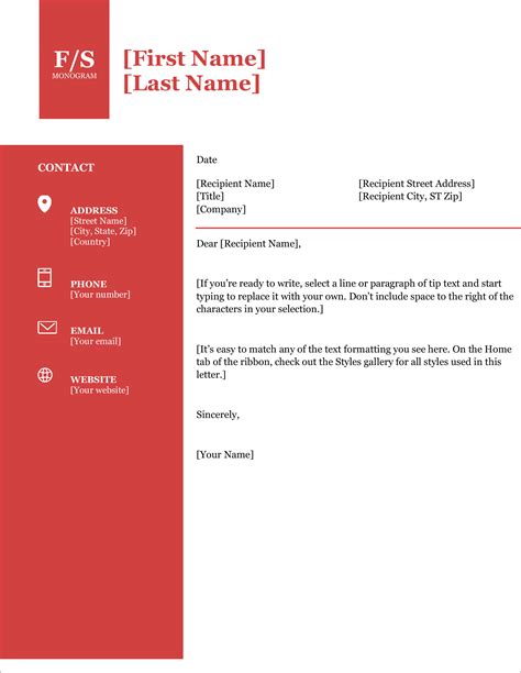 Free Cover Letter Templates For Microsoft Word Docx And Google Docs