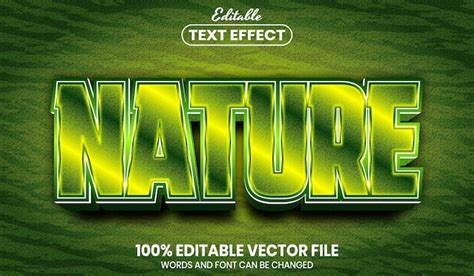 Premium Vector Nature Text Font Style Editable Text Effect