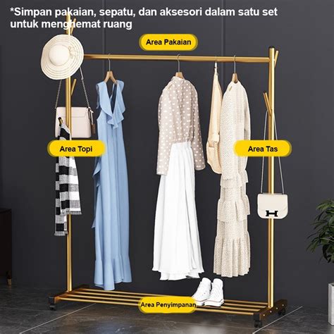 Jual Starlight Rak Baju Gantungan Baju Besi Stand Hanger Display Butik