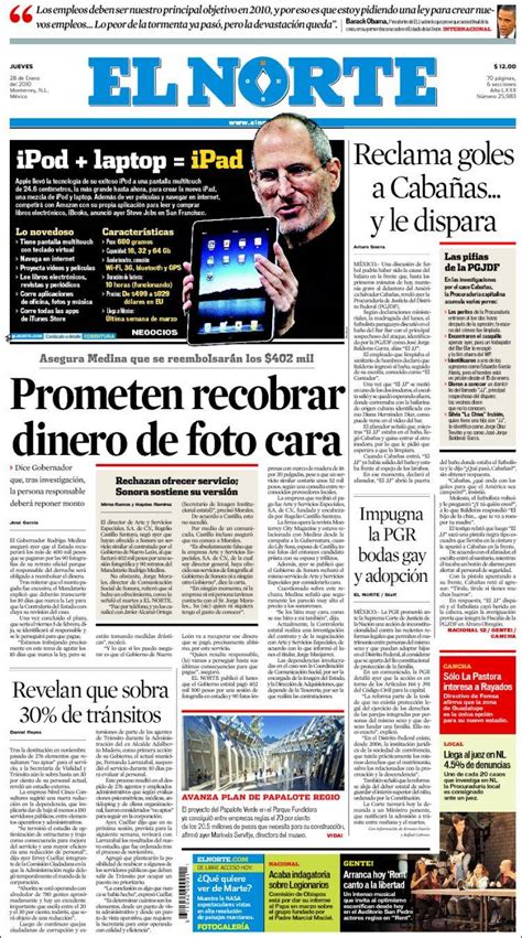 Periódico El Norte México Periódicos De México Edición De Jueves