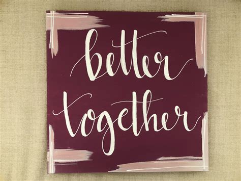 Better Together Wedding Sign | Etsy | Canvas signs, Wall ...