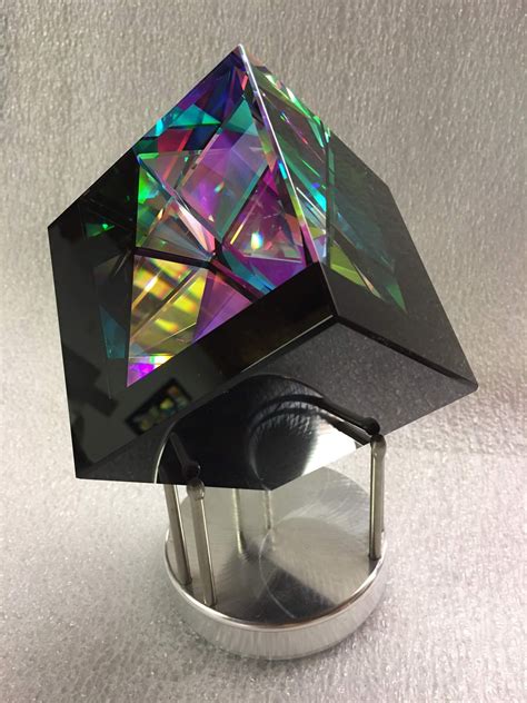 Robert Stephan Dichroic Glass Spheres Cubes And Spires Glass Cube Glass Sculpture Glass