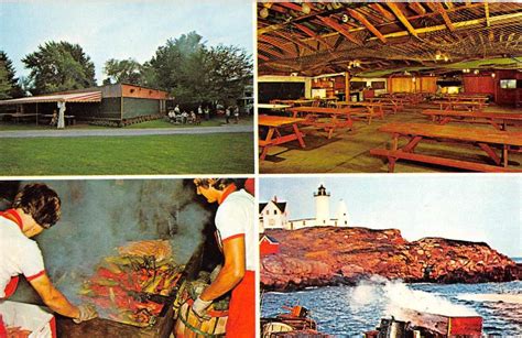 York Harbor Maine Bill Fosters Down East Lobster Clambake Postcard