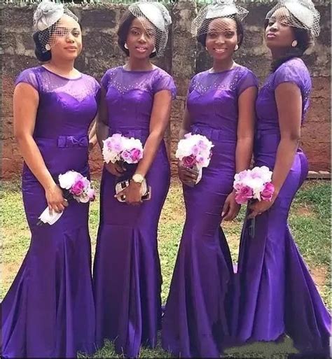 South Africa Long Bridesmaid Dresses 2018 Sheer Jewel Neck With Bow Ribbon Maid Of Honor Gowns