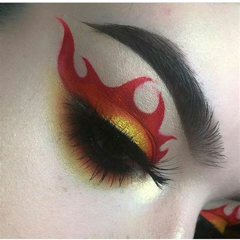 Pin By Tierney Wixted On Stumez Fire Makeup Eye Makeup Halloween