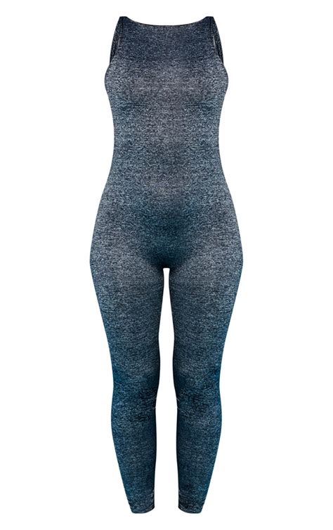 Grey All In 1 Unitard Active Prettylittlething
