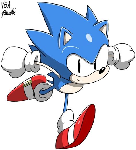 Classic Sonic By Vgafanatic Classic Sonic Sonic Sonic Art