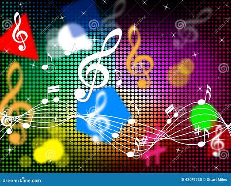 Music Colors Background Shows Blues Classical Or Pop Stock Illustration