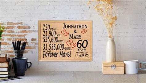 60 Year Anniversary Gift PERSONALIZED 60th Anniversary Gifts Etsy UK