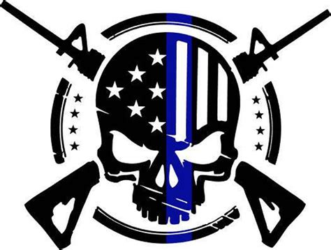 American Flag Skull With Crossed Guns Decal Etsy