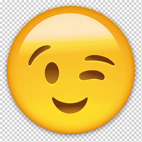 Emoji Amarillo Ilustración Emoticon Sonriente Guiño Whatsapp Emoji