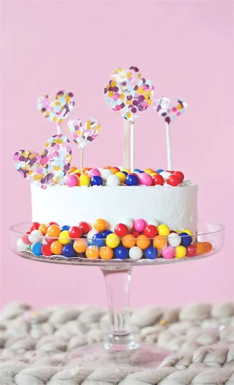 Confetti Hearts And Bubble Gum Cake A Subtle Revelry