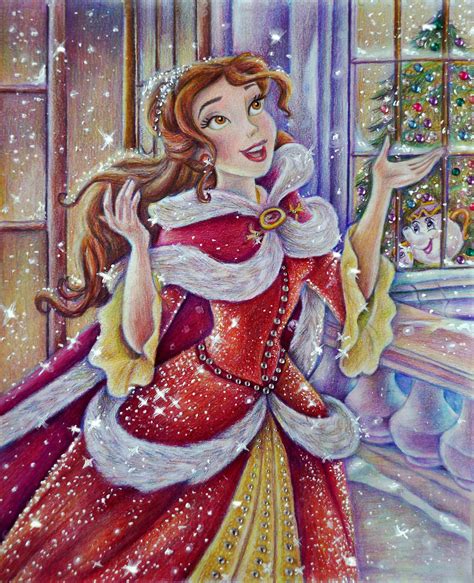 Belle Christmas Time By Alena Koshkar On Deviantart Belle Disney