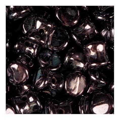 Preciosa Glass Pellet Beads 4x6mm Jet Lila Lustre Fully Coated 30pk