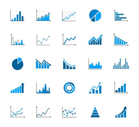 Premium Vector Set Of Business Graph And Charts Icons Business Data
