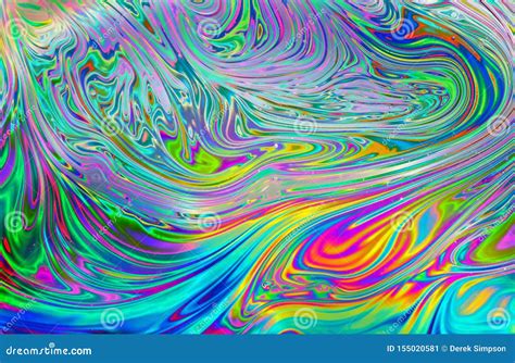 Rainbow Effect Multicolored Trippy Psychedelic Abstract Stock Image