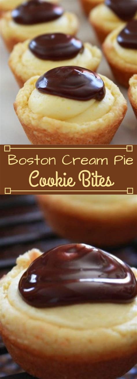 I have tried a few recipes trying to get the real boston cream. EASY BOSTON CREAM PIE COOKIE BITES RECIPE #desserts #cakes ...