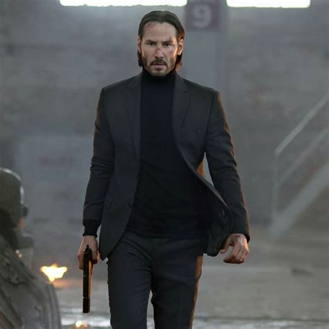 John Wick Keanu Reeves Mens Outfits All Black Suit Fashion Suits