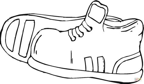 Running Shoe Coloring Page Clipart Best