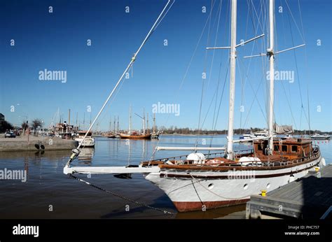 Two Masted Sailing Ship Moored In Helsinki Stock Photo Alamy