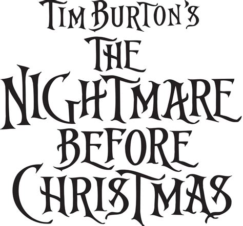 Nightmare Before Christmas Png Logo File The Nightmare Tim Burtons