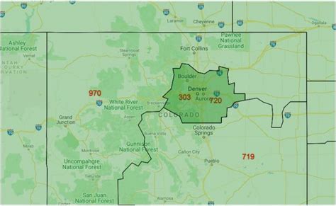 Colorado Area Codes Map Map With Cities Images And Photos Finder
