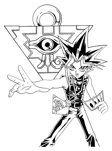 Yugi Muto From Anime Yu Gi Oh Coloring Page Download Print Or Color Online For Free