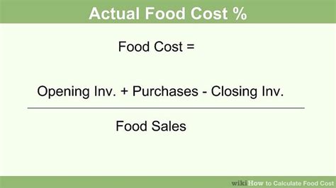 What is the food cost formula and how can you use it to calculate your restaurants food cost percentage. How to Calculate Food Cost (with Calculator) - wikiHow
