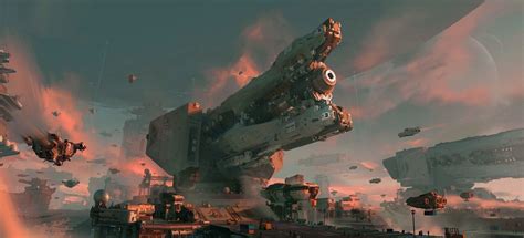 Artstation Interstellar Cannon Chenxi Kang Science Fiction Art