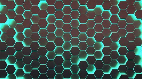 Looping 3D animation of pulsating green hexagon pattern Stock Video ...