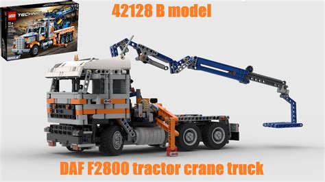 42128 B Model Daf F2800 Tractor Crane Truck Lego Moc By Oldolneylego