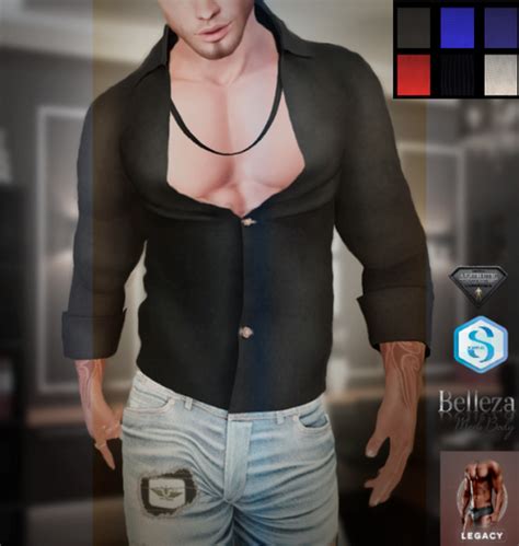 Second Life Marketplace Brutal Chick Shirt Six Textures With Hud Add Me