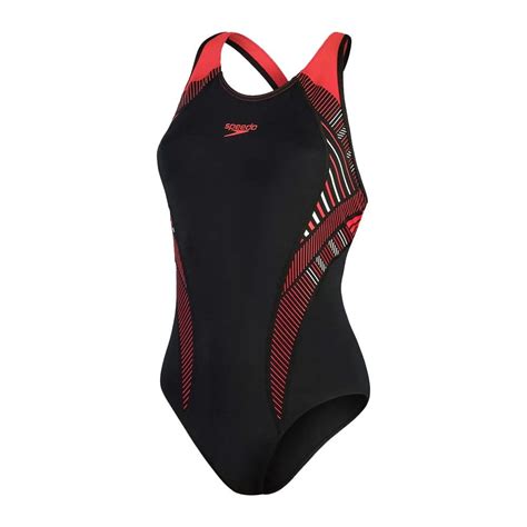 Speedo Womens Placement Laneback Swimsuit Sport From Excell Sports Uk